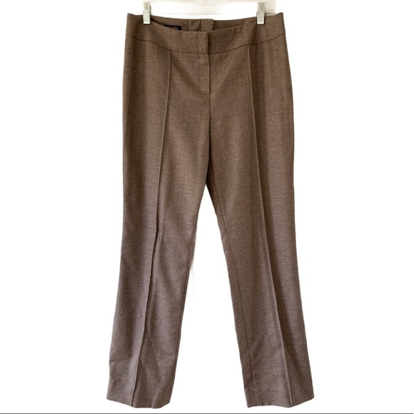 Escada Wool High Waist Pants Metallic Thread Pine - Picture 2 of 7